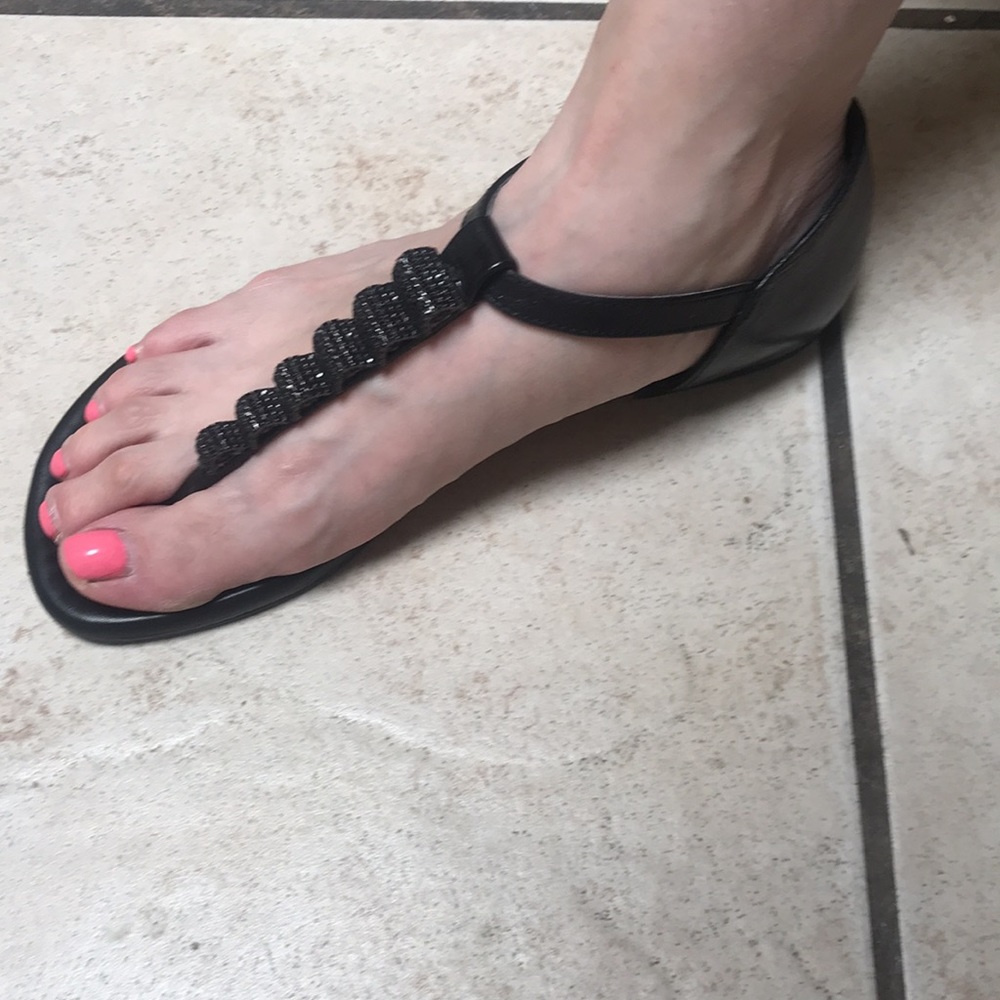 Antonio Melani Black Sandals. Size 7.5